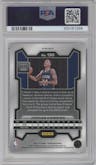 Jordan Hawkins from the 2023-24 Panini Prizm set featuring a Red Ice parallel graded by PSA and given an overall grade of 10.