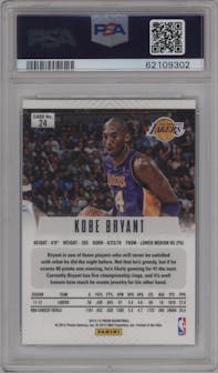 Kobe Bryant from the 2012-13 Panini Prizm set graded by PSA and given an overall grade of 10.