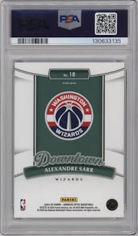 Alexandre Sarr from the 2024-25 Donruss Optic set graded by PSA and given an overall grade of 10.