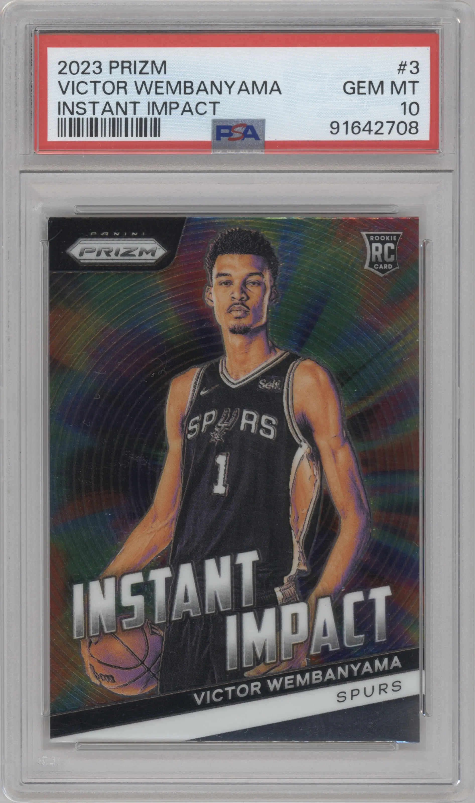 2023 Panini Prizm Instant Impact Victor Wembanyama PSA 10