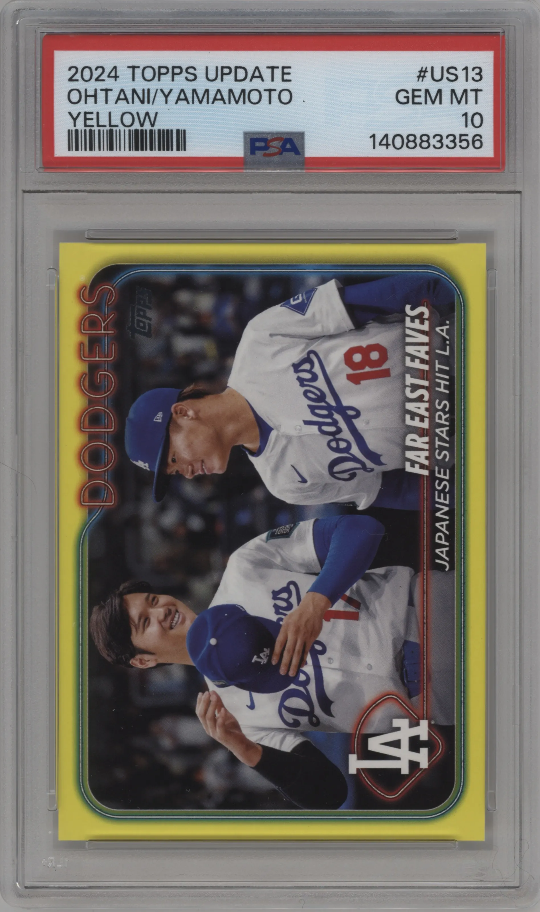 2024 Topps Update Shohei Ohtani/Yoshinobu Yamamoto Yellow PSA 10