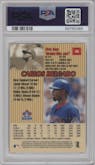 Carlos Delgado from the 1999 Bowman's Best set featuring a Atomic Refractor parallel graded by PSA and given an overall grade of 9.