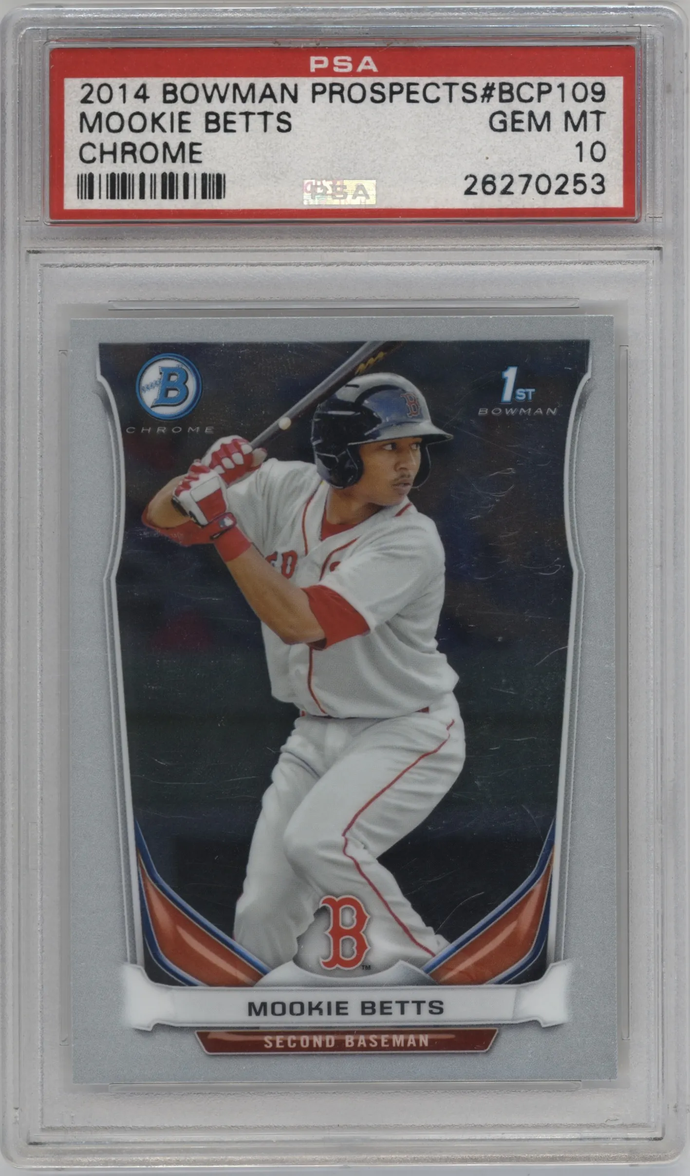 2014 Bowman Chr.Pros. Mookie Betts PSA 10