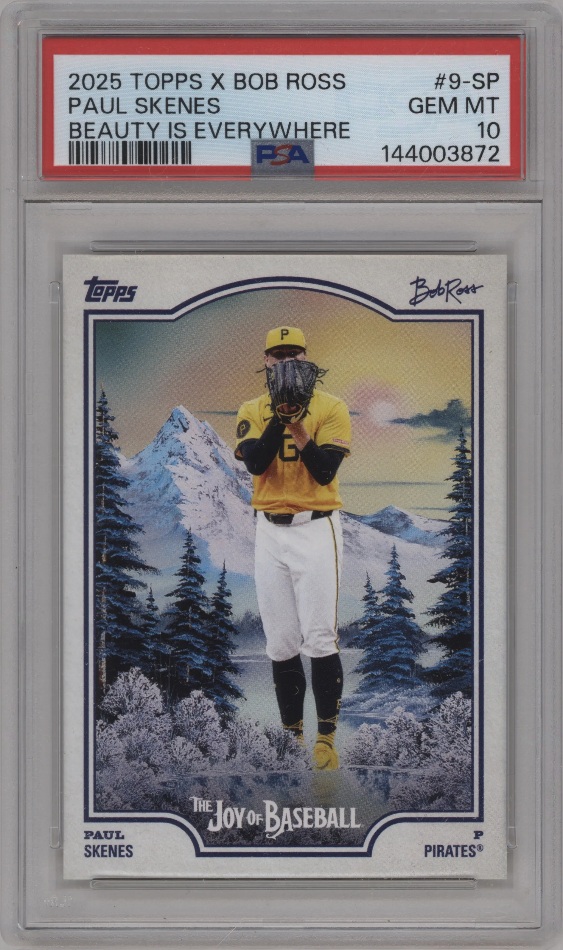 2025 Topps x Bob Ross: The Joy of Baseball Var. Paul Skenes PSA 10