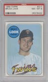 Bruce Look from the 1969 Topps set graded by PSA and given an overall grade of 8.
