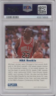Michael Jordan from the 1992-93 Skybox set graded by PSA and given an overall grade of 9.