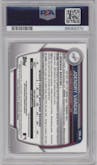 Joendry Vargas from the 2023 Bowman Chrome set featuring a Refractor parallel graded by PSA and given an overall grade of 9.