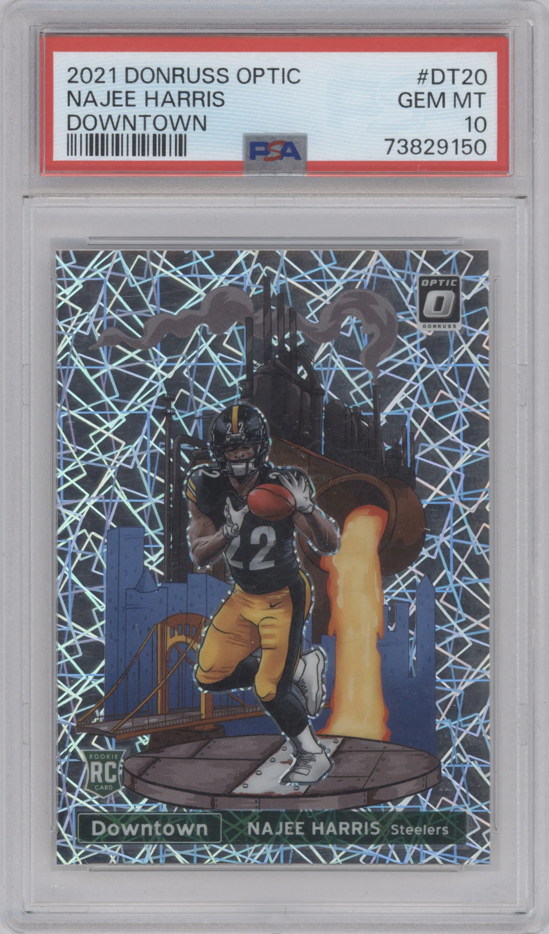 2021 Panini Donruss Optic Downtown Najee Harris #DT-20 PSA 10