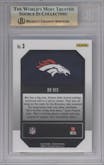 Bo Nix from the 2024 Panini Prizm set graded by Beckett and given an overall grade of 9.5.