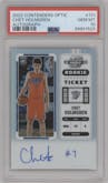 Chet Holmgren from the 2022-23 Panini Contenders Optic set graded by PSA and given an overall grade of 10.