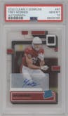 Trey McBride from the 2022 Clearly Donruss set graded by PSA and given an overall grade of 10.