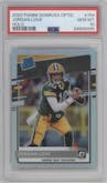 Jordan Love from the 2020 Panini Donruss Optic set featuring a Holo parallel graded by PSA and given an overall grade of 10.