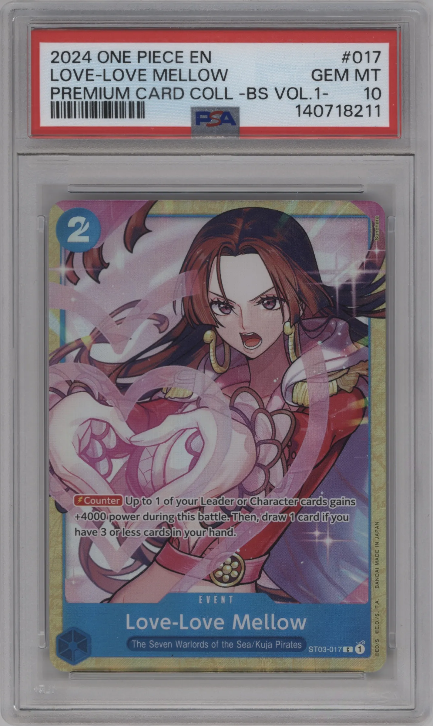 2024 One Piece PCC Best Selection Vol.1 Love-Love Mellow C #ST03-017 C PSA 10