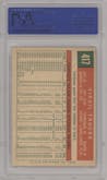 Virgil Trucks from the 1959 Topps set graded by PSA and given an overall grade of 7.