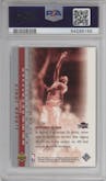 LeBron James from the 2003-04 Upper Deck LeBron James  set graded by PSA and given an overall grade of 9.