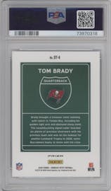 Tom Brady from the 2020 Panini Donruss Optic set graded by PSA and given an overall grade of 10.