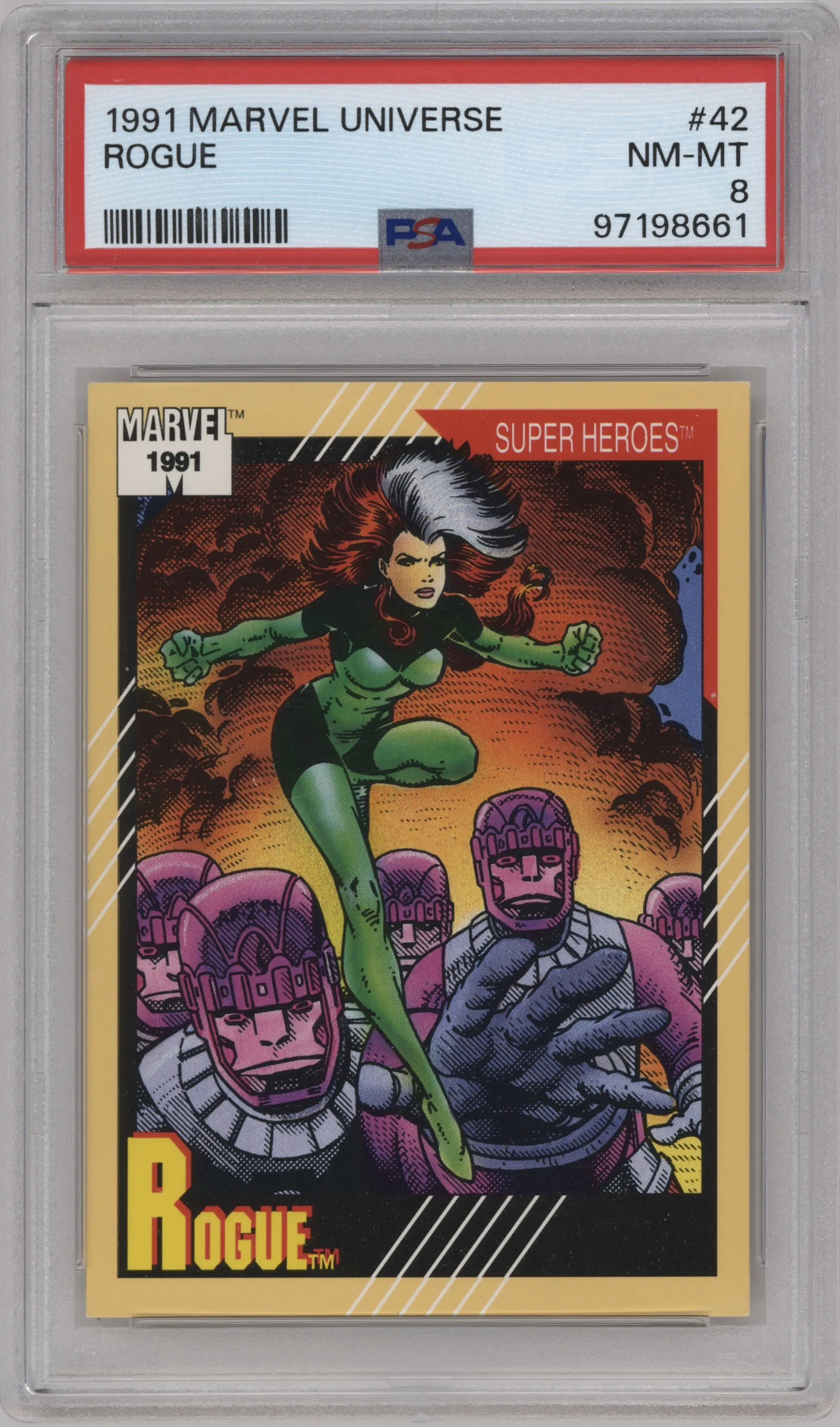 1991 Impel Marvel Universe Rogue PSA 8