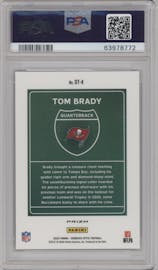 Tom Brady from the 2020 Panini Donruss Optic set graded by PSA and given an overall grade of 9.