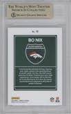 Bo Nix from the 2024 Donruss set graded by Beckett and given an overall grade of 9.5.