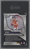 Bo Nix from the 2024 Panini Prizm set featuring a Silver Prizm parallel graded by SGC and given an overall grade of 10.