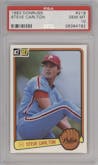 Steve Carlton from the 1983 Donruss set graded by PSA and given an overall grade of 10.