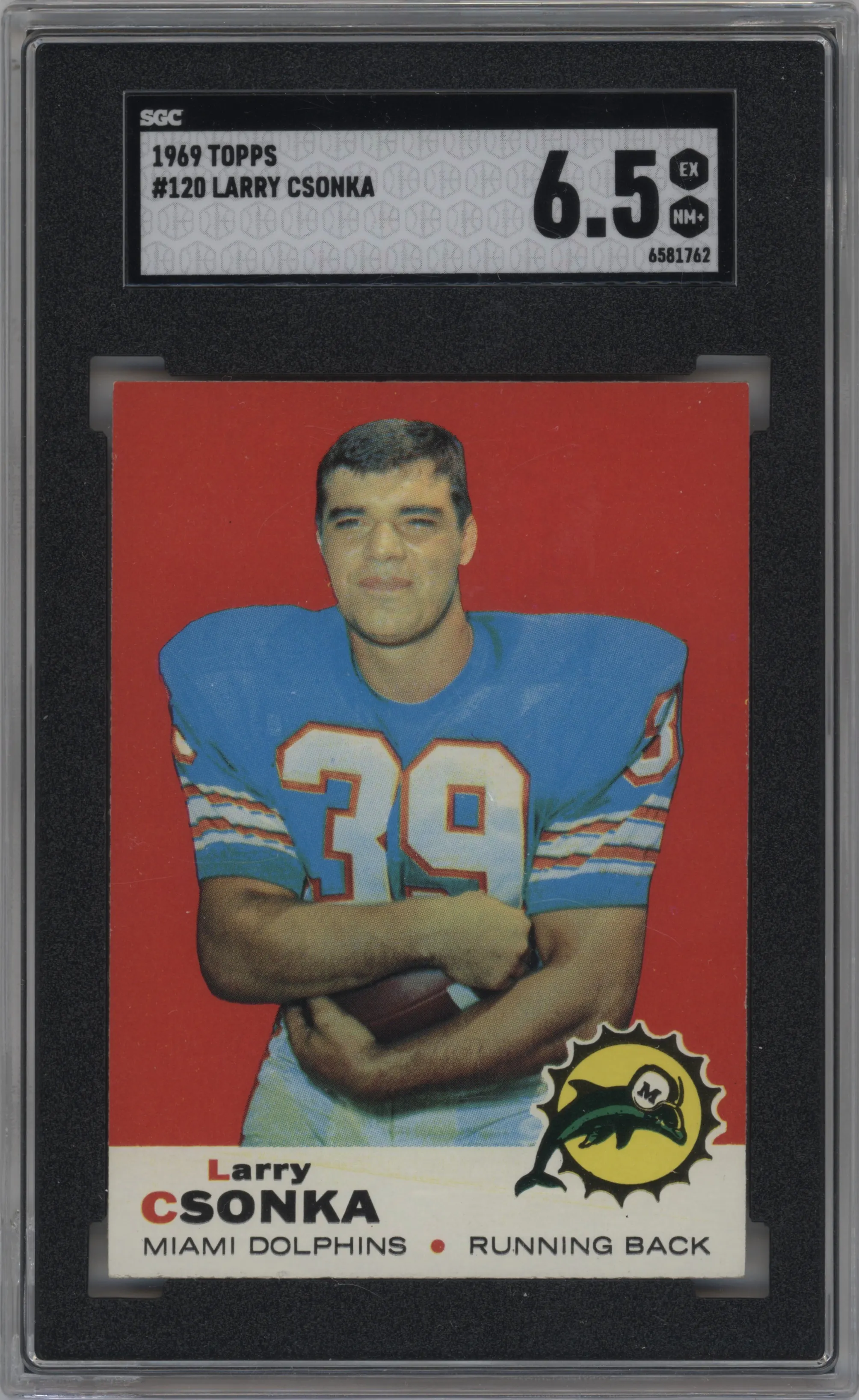 1969 Topps Larry Csonka #120 SGC 6.5