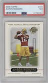 Aaron Rodgers from the 2005 Topps set graded by PSA and given an overall grade of 7.