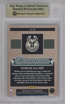 Damian Lillard from the 2024-25 Panini One and One set graded by Beckett and given an overall grade of 9.5.