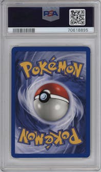 Blaine's Charizard from the 2000 Pokemon GH set graded by PSA and given an overall grade of 9.