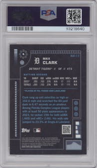 Max Clark from the 2024 Bowman set graded by PSA and given an overall grade of 10.