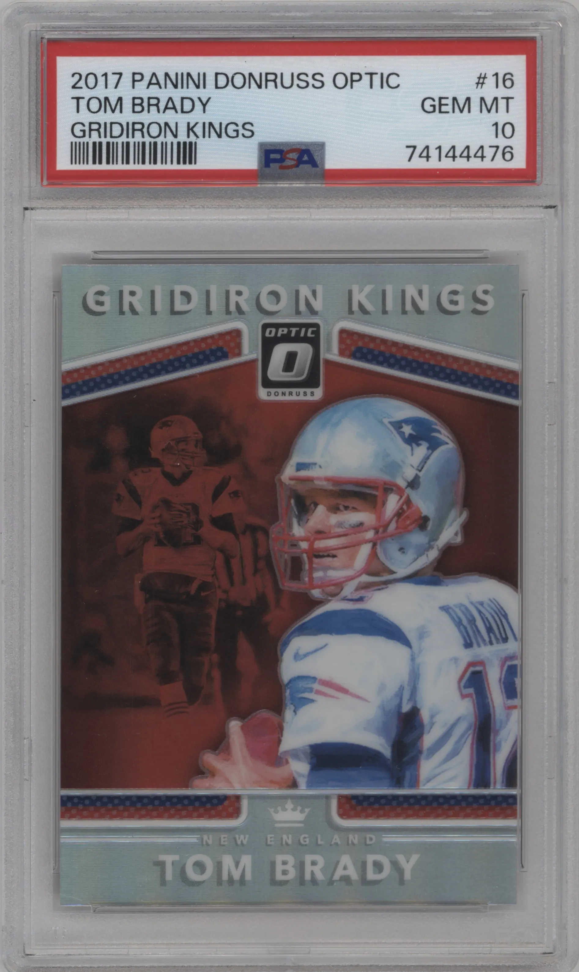 2017 Panini Donruss Optic Gridiron Kings Tom Brady PSA 10