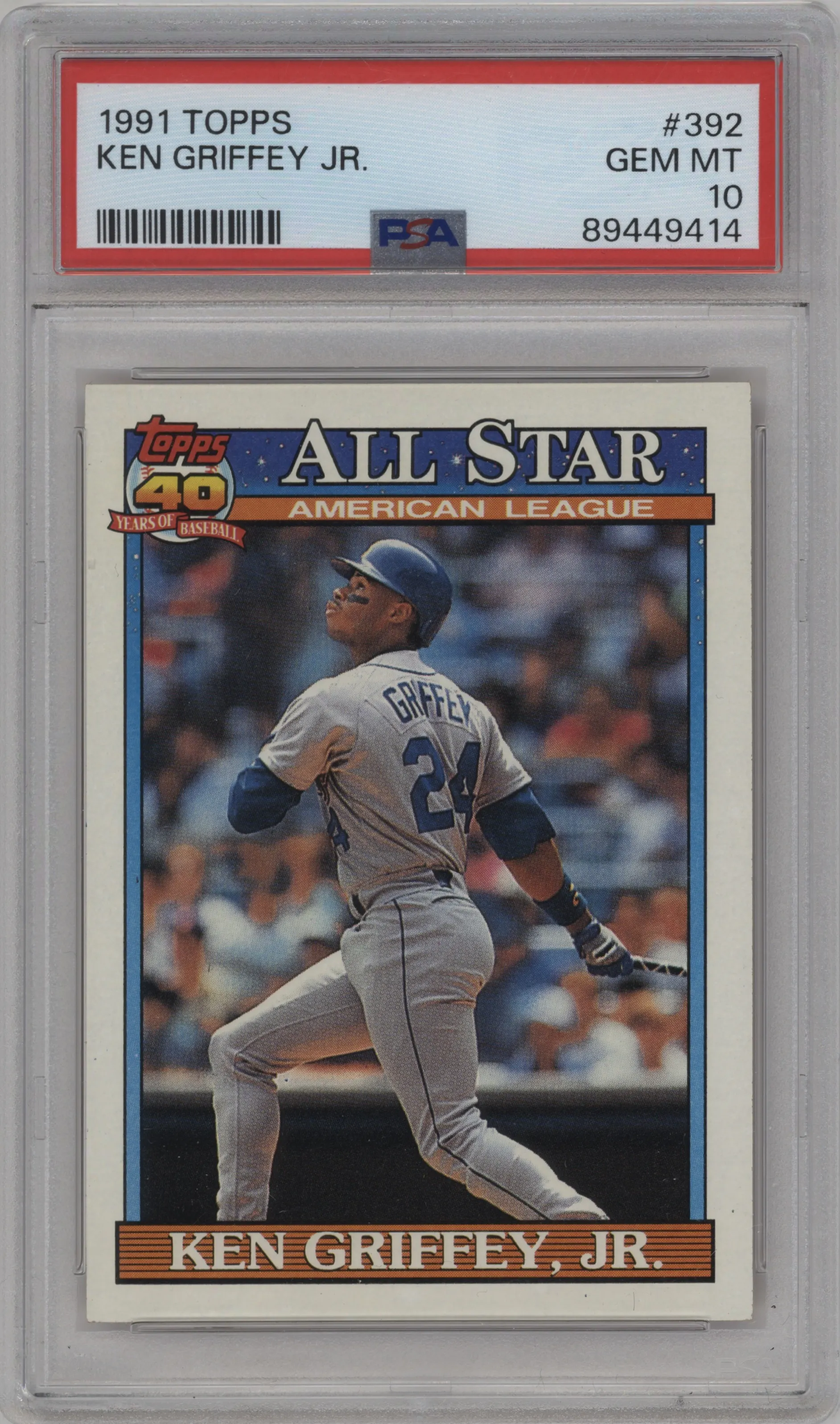 1991 Topps Ken Griffey Jr. #392 PSA 10