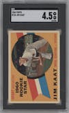 Jim Kaat from the 1960 Topps set graded by SGC and given an overall grade of 4.5.