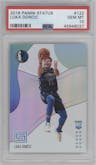 Luka Doncic from the 2018-19 Panini Status set graded by PSA and given an overall grade of 10.