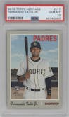 Fernando Tatis Jr. from the 2019 Topps Heritage HN set graded by PSA and given an overall grade of 10.