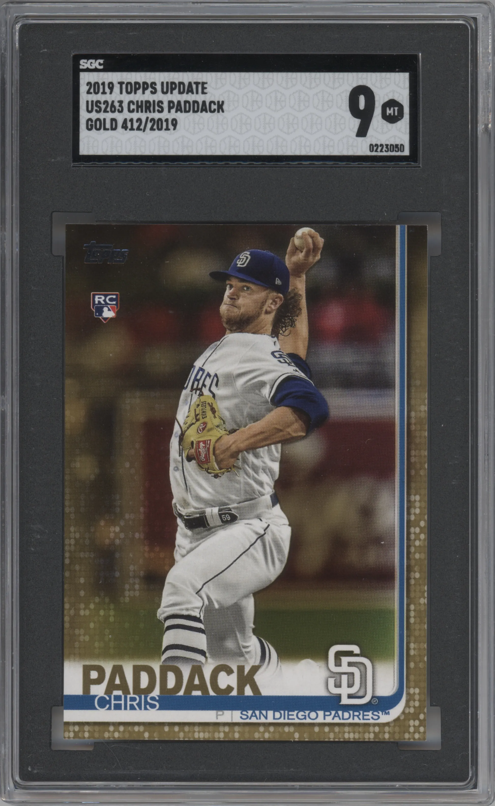 2019 Topps Update Chris Paddack Gold SGC 9