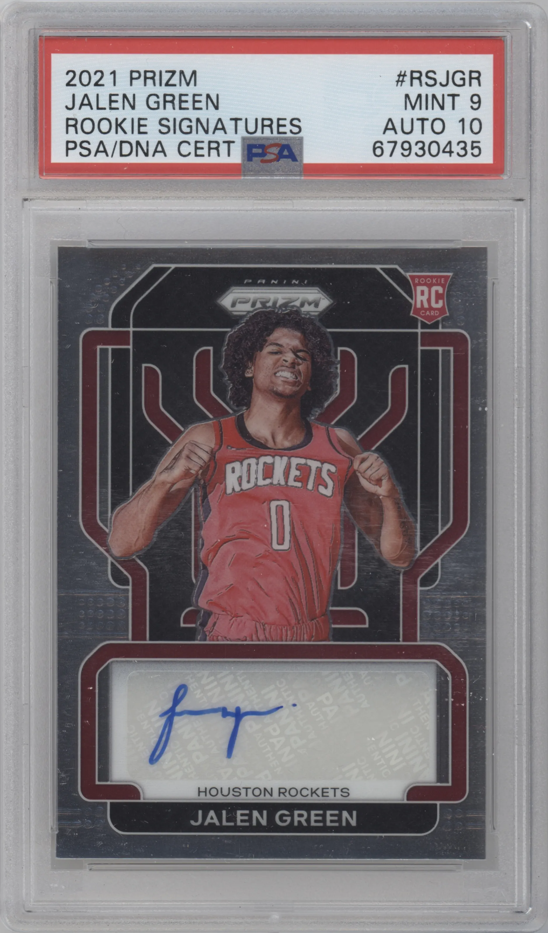 2021 Panini Prizm Rke.Sig. Jalen Green PSA 9