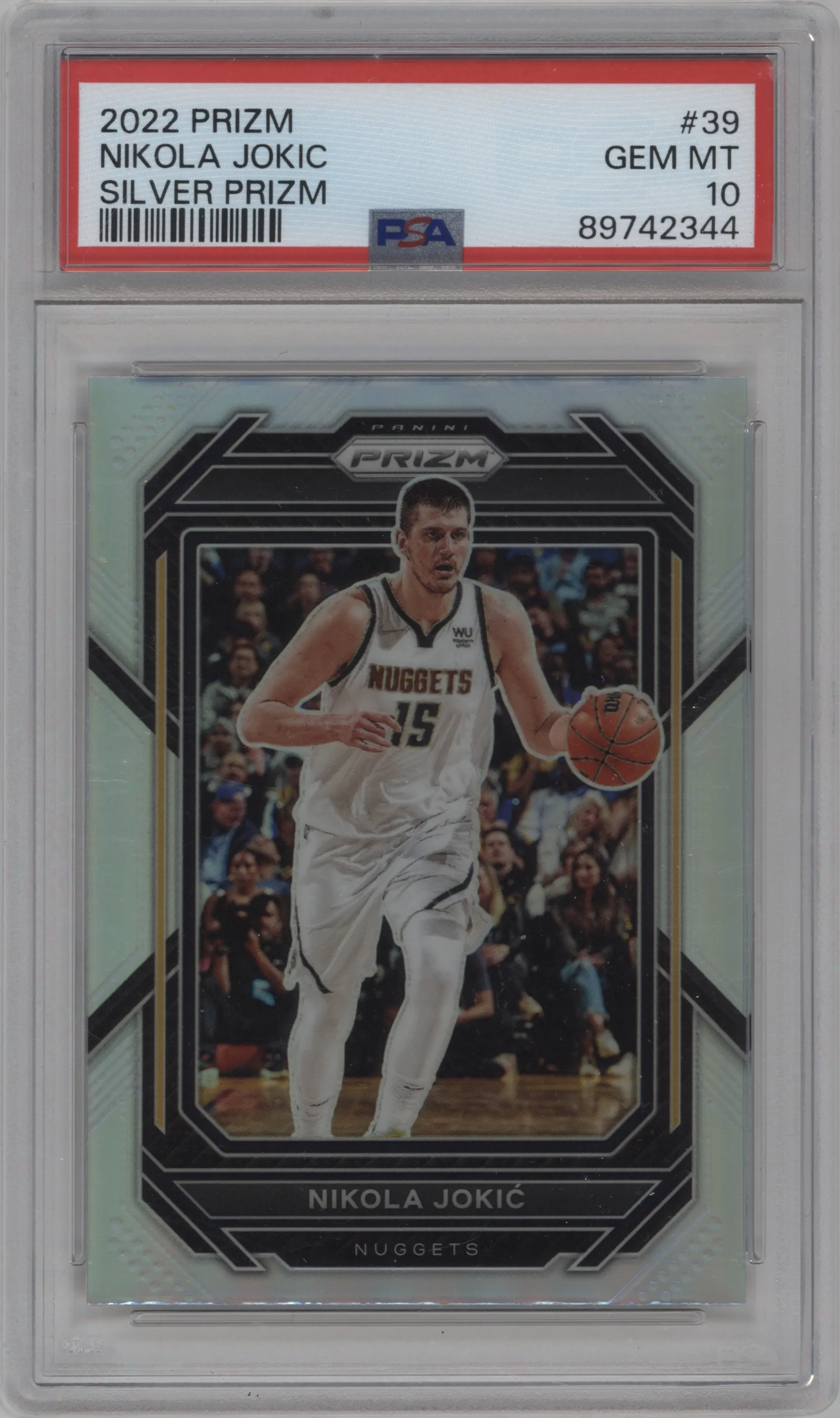 2022 Panini Prizm Nikola Jokic Silver Prizm #39 PSA 10