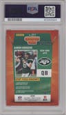 Aaron Rodgers from the 2023 Panini Donruss set featuring a Cosmic parallel graded by PSA and given an overall grade of 9.