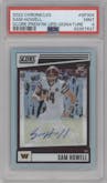 Sam Howell from the 2022 Panini Chronicles set graded by PSA and given an overall grade of 9.