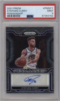 Stephen Curry from the 2021-22 Panini Prizm  set graded by PSA and given an overall grade of 9.