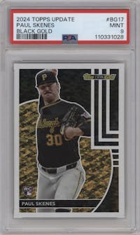 Paul Skenes from the 2024 Topps Update set graded by PSA and given an overall grade of 9.