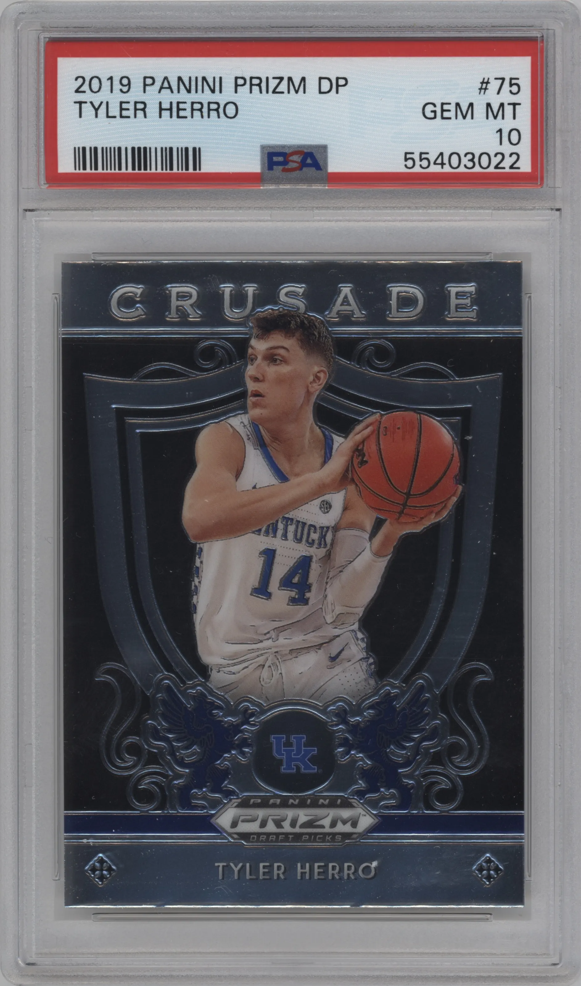 2019 Panini Prizm Draft Picks Crusade Tyler Herro PSA 10