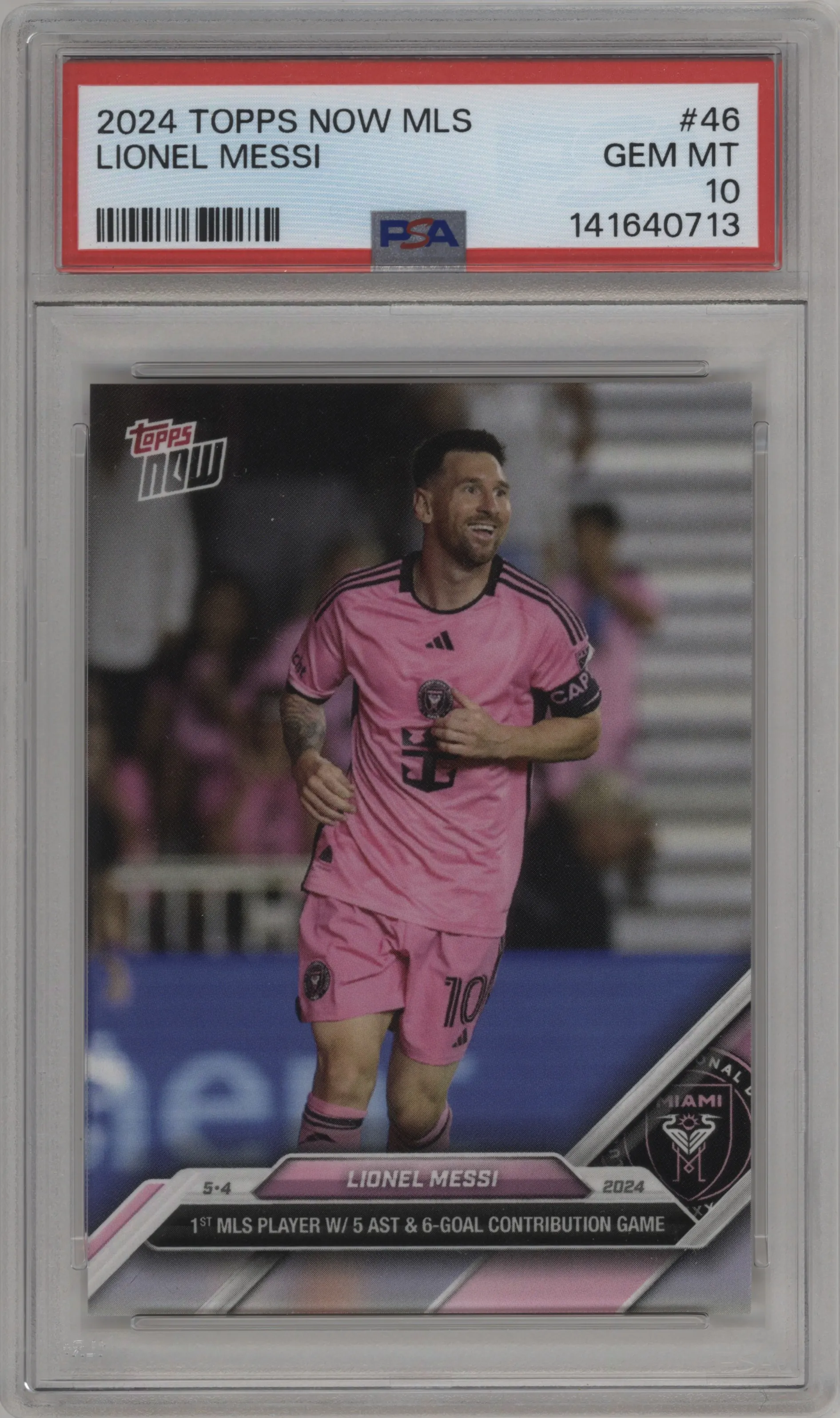 2024 Topps Now MLS Lionel Messi PSA 10