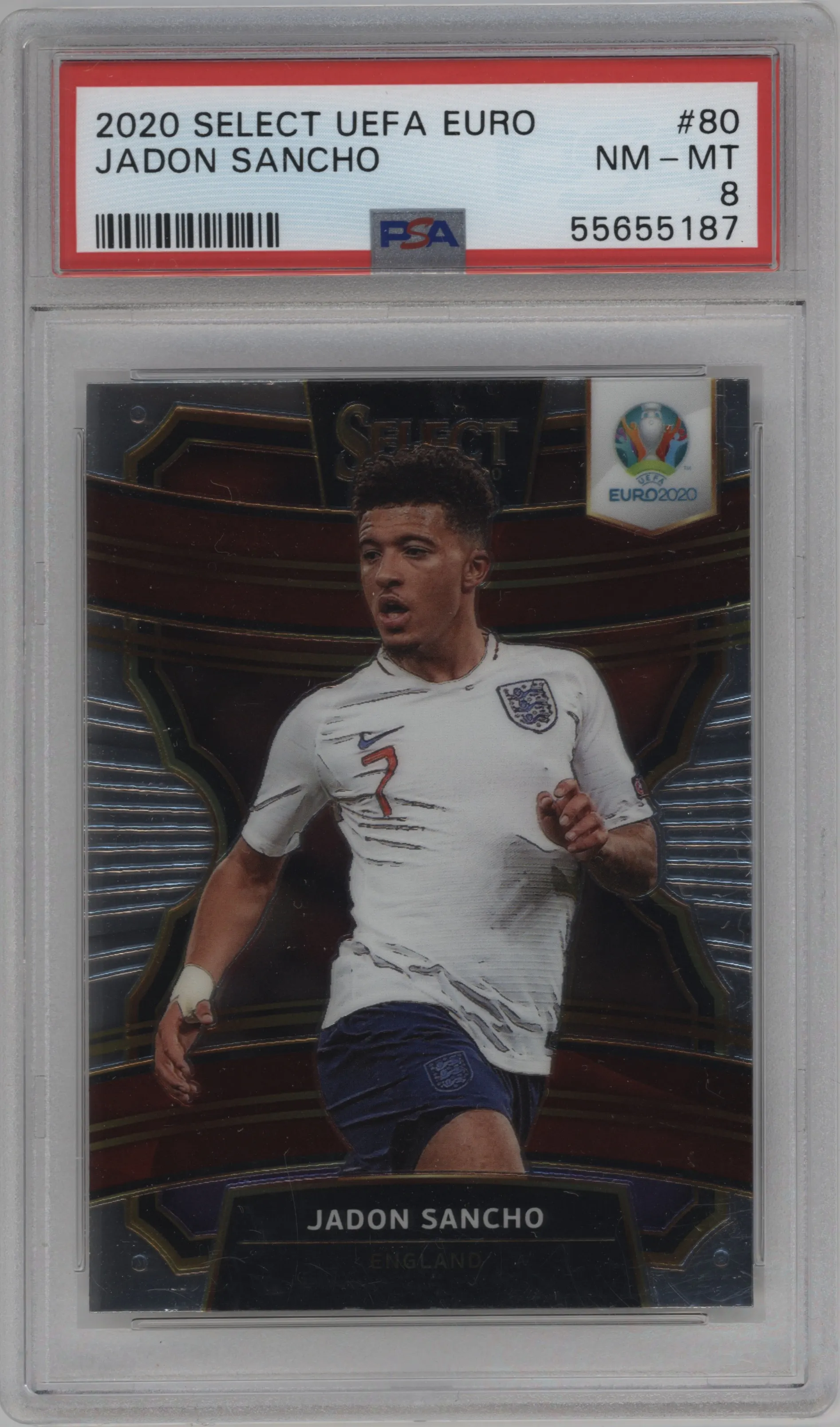 2020 Panini Select UEFA Euro Terrace Jadon Sancho PSA 8