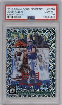 Josh Allen from the 2018 Panini Donruss Optic set graded by PSA and given an overall grade of 10.