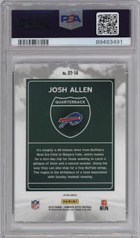 Josh Allen from the 2018 Panini Donruss Optic set graded by PSA and given an overall grade of 10.