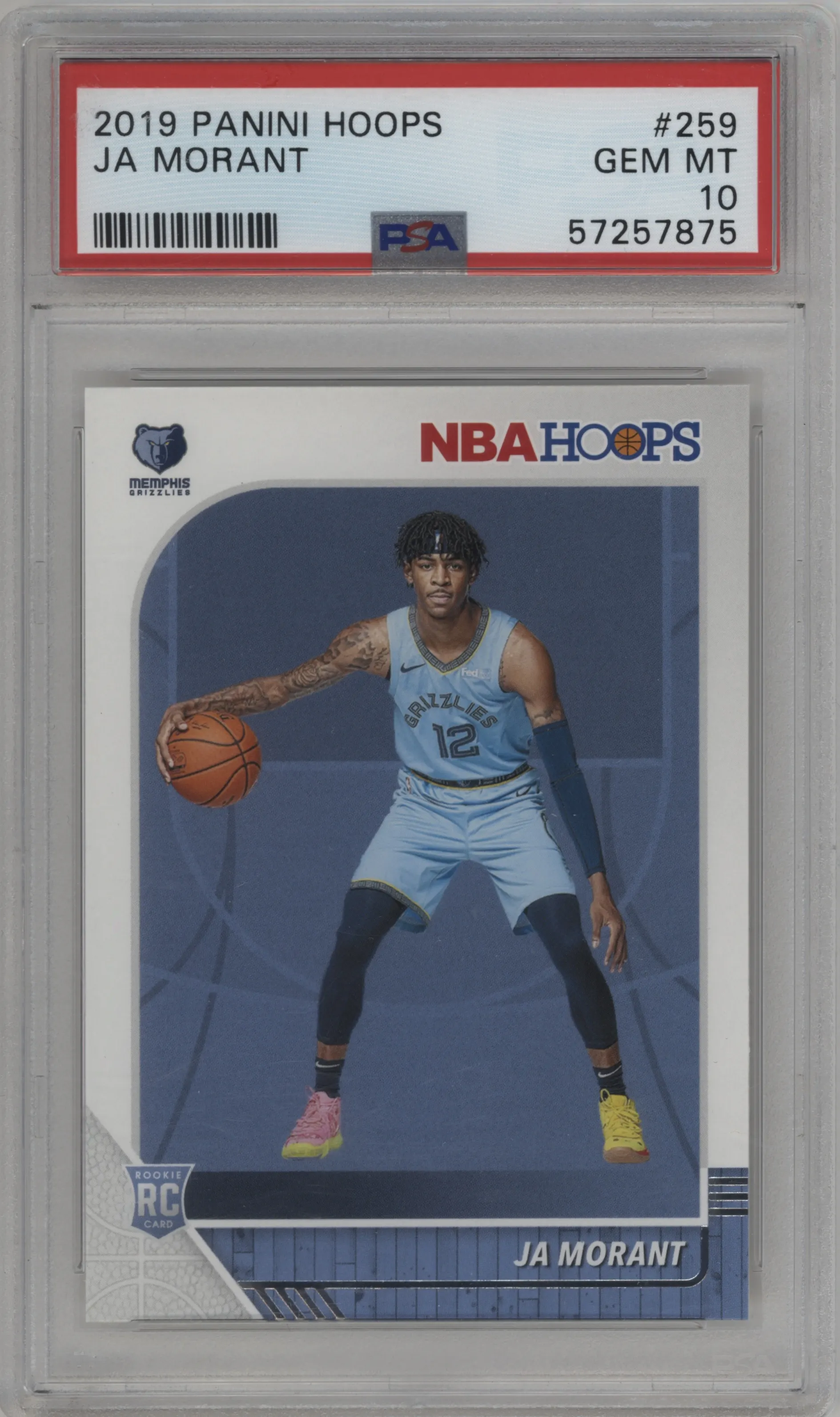 2019 Panini NBA Hoops Ja Morant #259 PSA 10