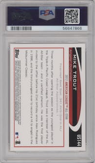 Mike Trout from the 2012 Topps Update Series set graded by PSA and given an overall grade of 9.