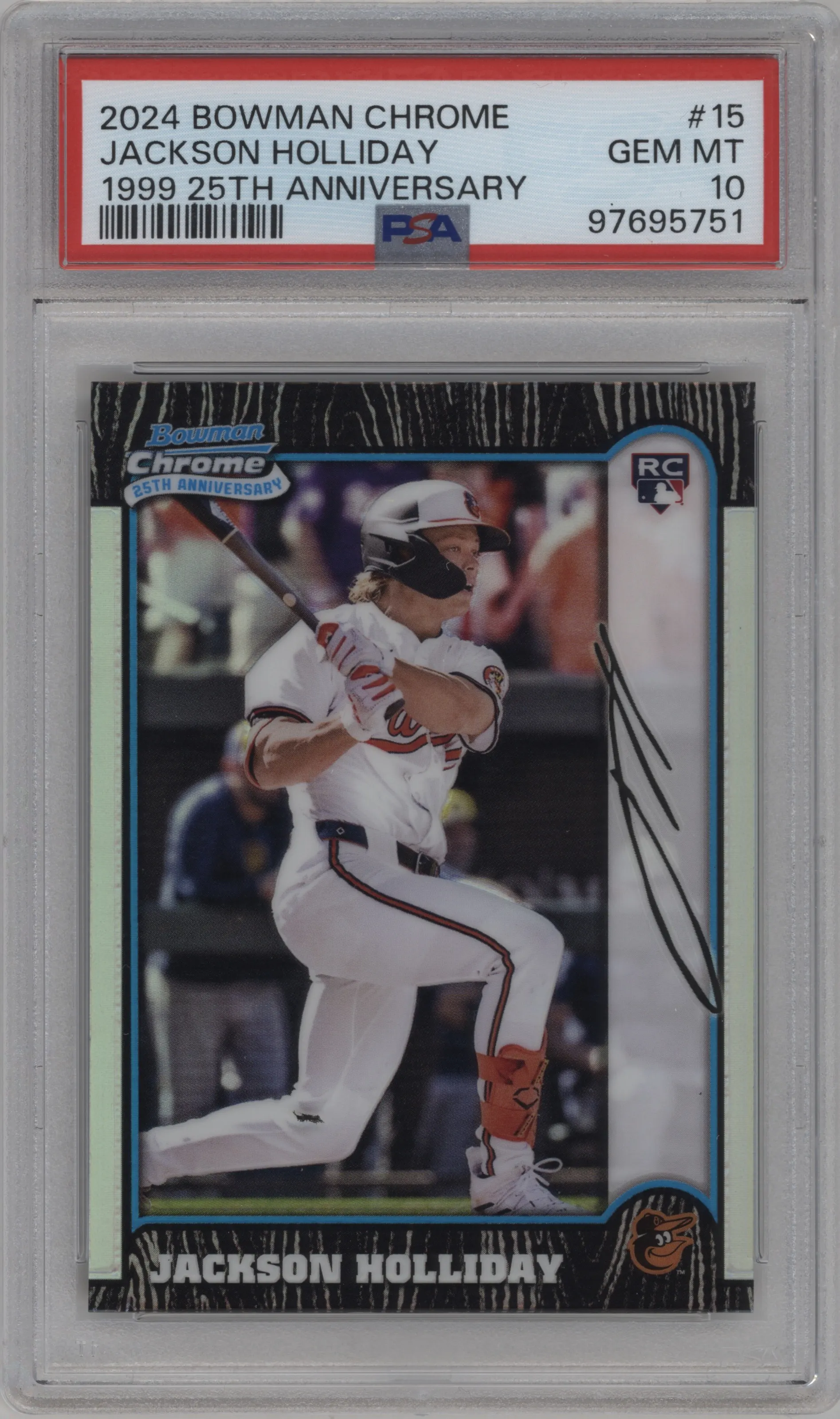 2024 Bowman Chrome 1999 BC 25th Anniv. Jackson Holliday PSA 10